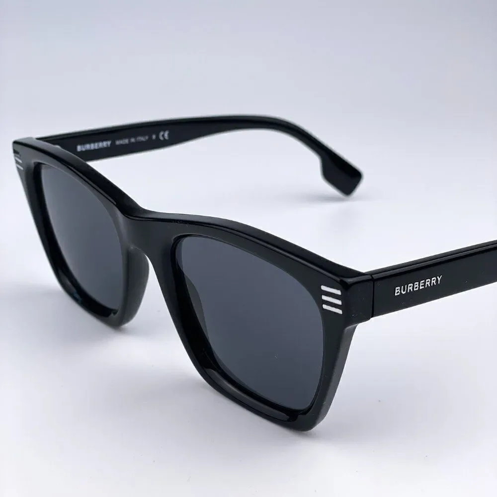 SALE! NEW Burberry BE4348 Cooper 300187 Black Dark Gray Square Unisex Sunglasses